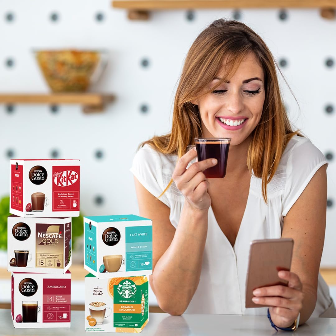 Nescafé Dolce Gusto Café Au Lait Intenso Coffee Pods - Bold & Roasty Flavor | 3 Pack (16 Capsules Each) 6