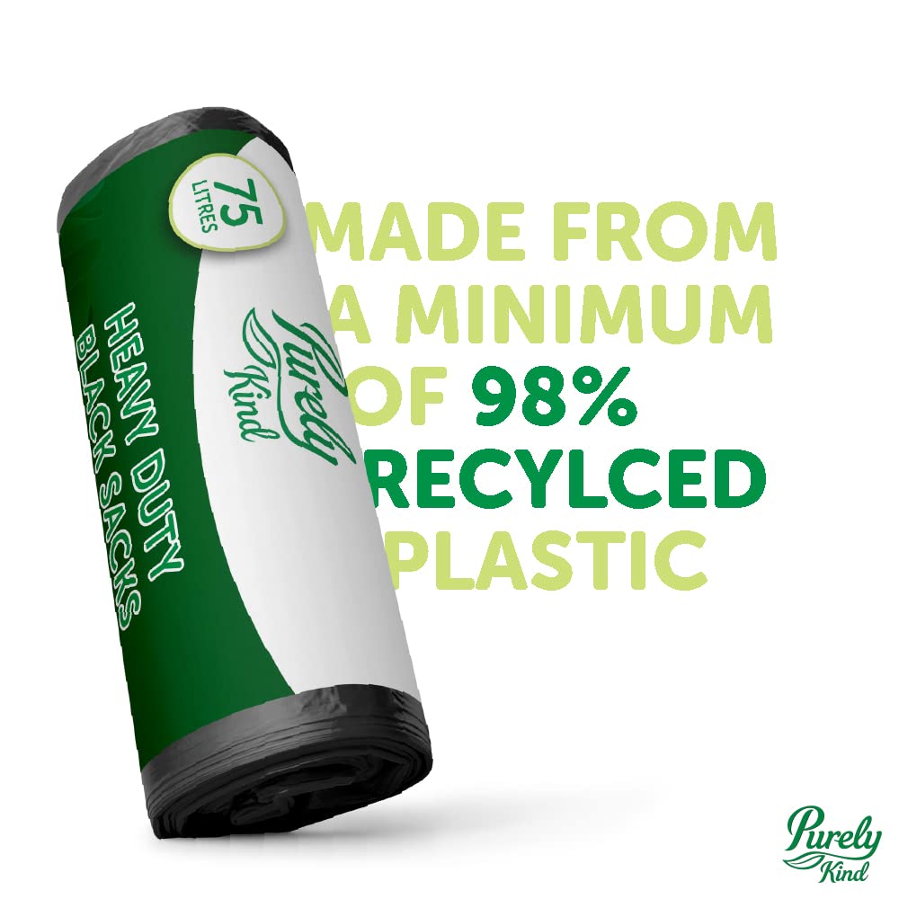 Blake & White Purely Kind Heavy Duty Black Sacks | 75L | 30-Pack 6