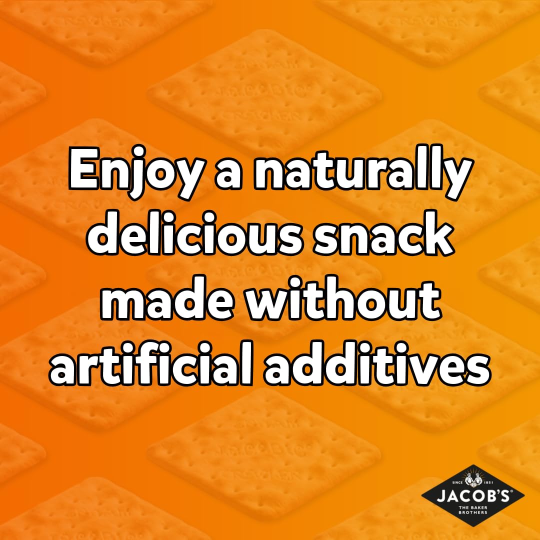 Jacob's Cornish Wafers Crackers, 150 g – Salty, Crispy, Low-Calorie Snack with Flaky Texture