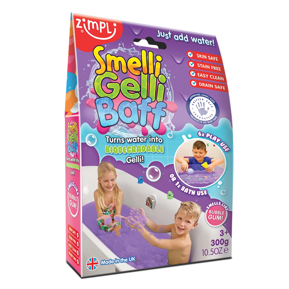 ZIMPLI Gelli Baff Bubblegum - Magical Bath Toy for Kids, Turns Water into Thick Scented Goo 6