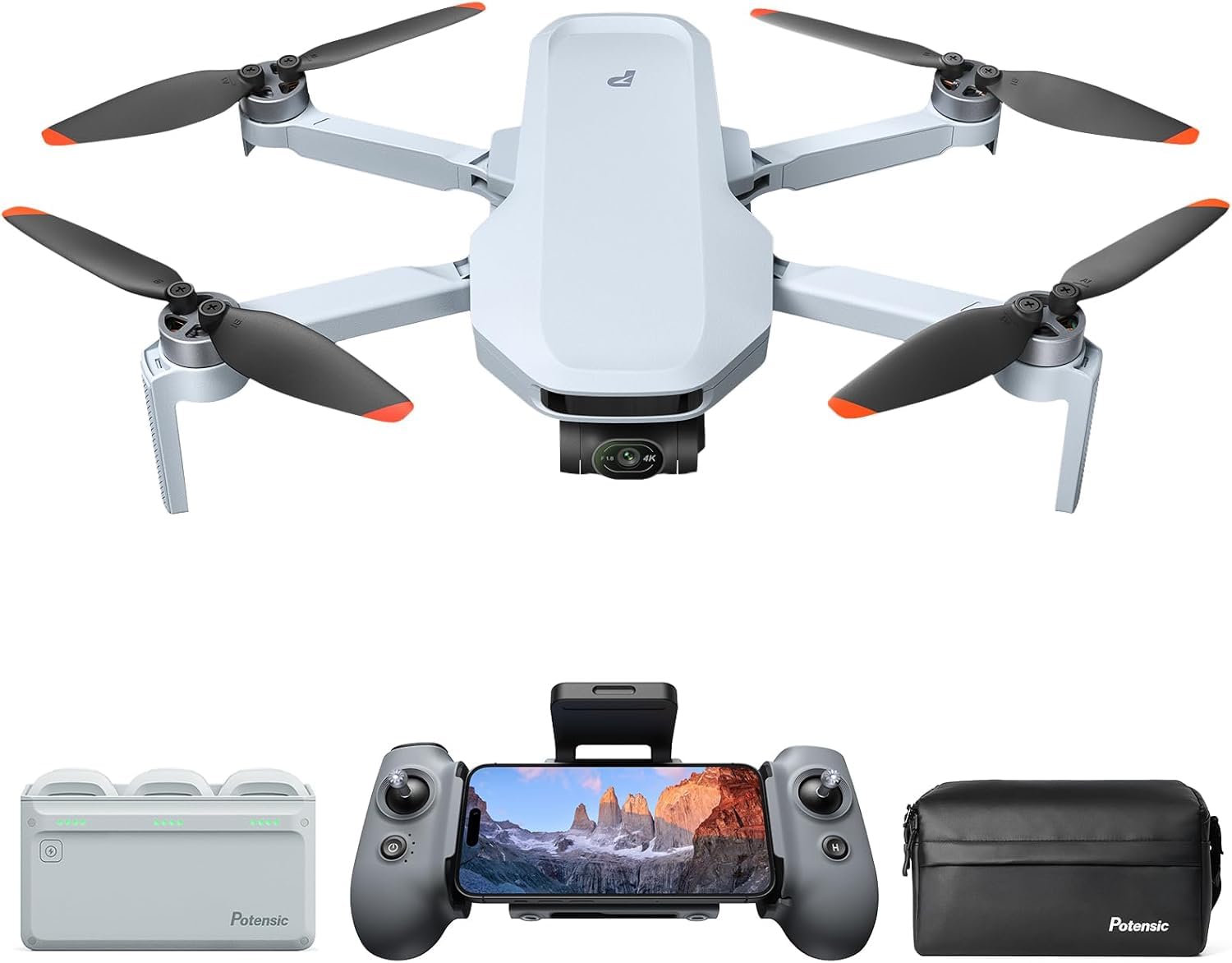Potensic ATOM 2 Drone with 4K HDR Camera, 8K Photo, Under 249g - Fly More Combo