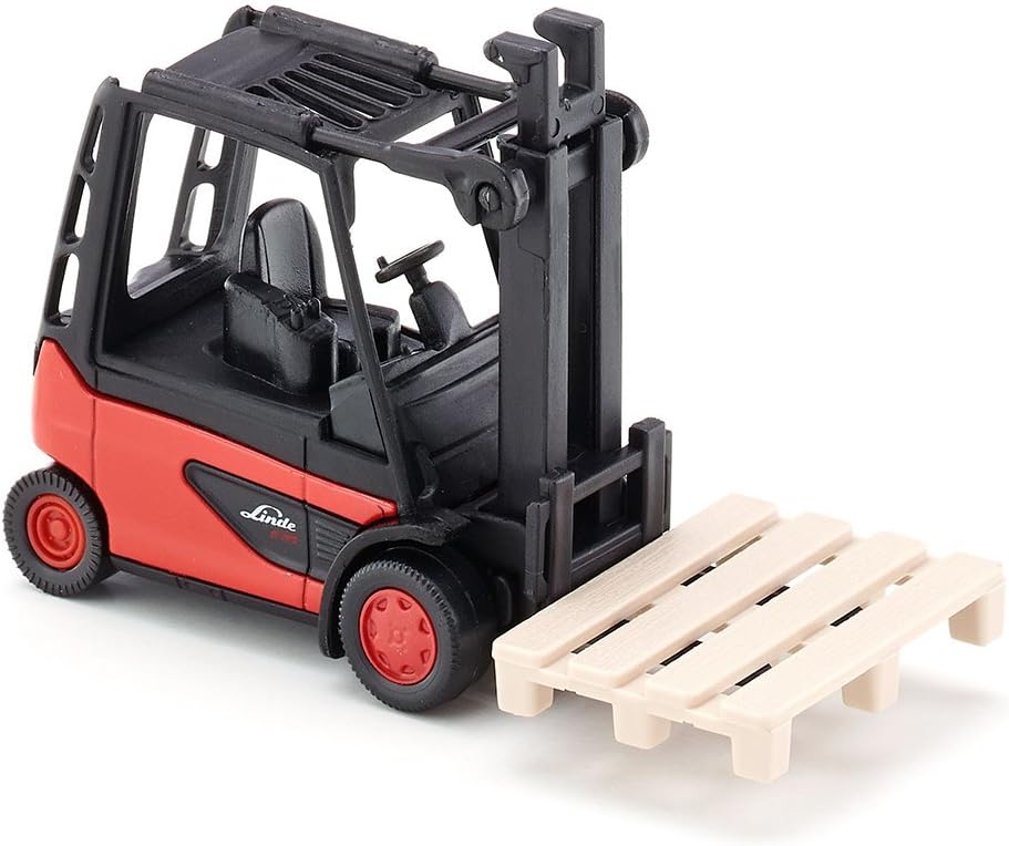 Siku 1311 Linde Forklift Truck - Movable Fork & Mast, Metal/Plastic, Red/Black 5