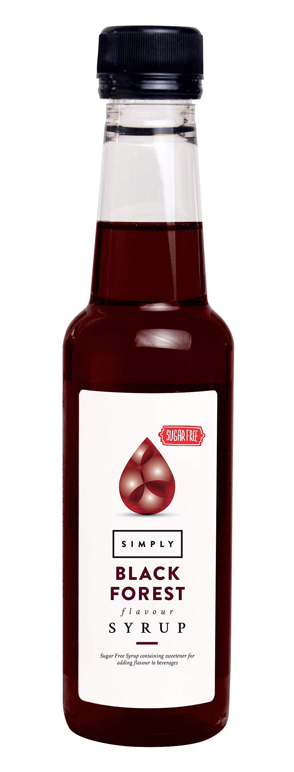Simply - Sugar Free Black Forest Syrup, Low Calorie Vegan & Nut Free Flavour