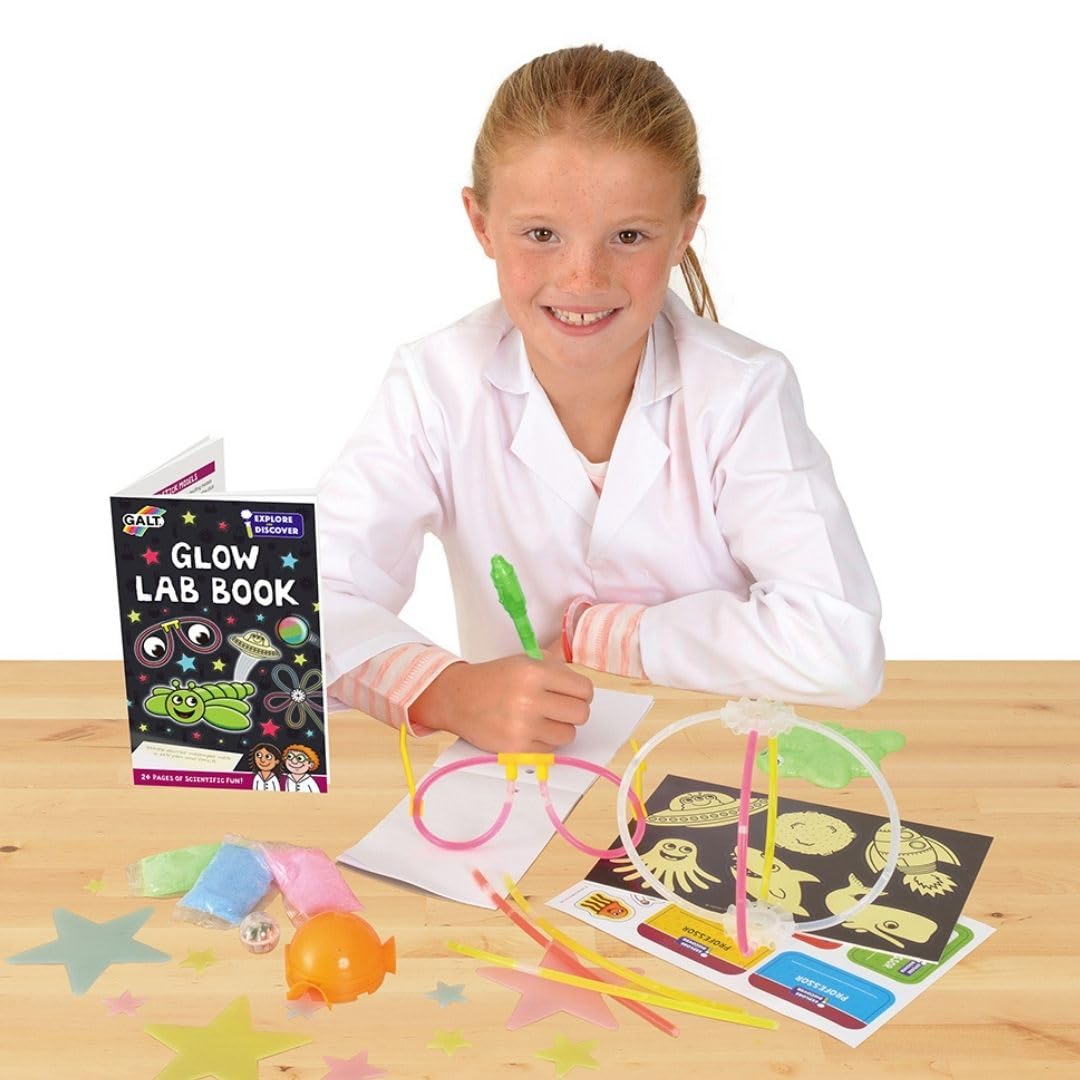 Galt Glow Lab - STEM Science Craft Kit with Glow Slime, Bouncy Balls & UV Light - Ages 6+ 4