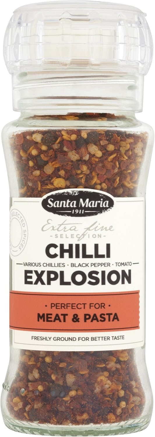Santa Maria Chilli Explosion Seasoning Grinder | 70g | Gluten-Free Spice Blend 1