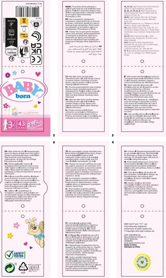 BABY born Bear Suit 836088 - Soft Cotton Polyester Onesie for Dolls 4