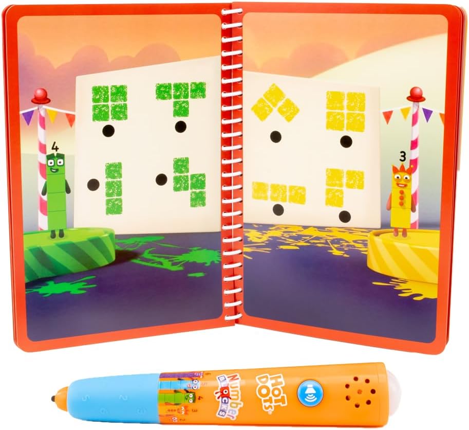 Learning Resources Hot Dots Numberblocks 1–10 Activity Book & Interactive Pen - Educational Electronic Learning Toy for Ages 4-8 3