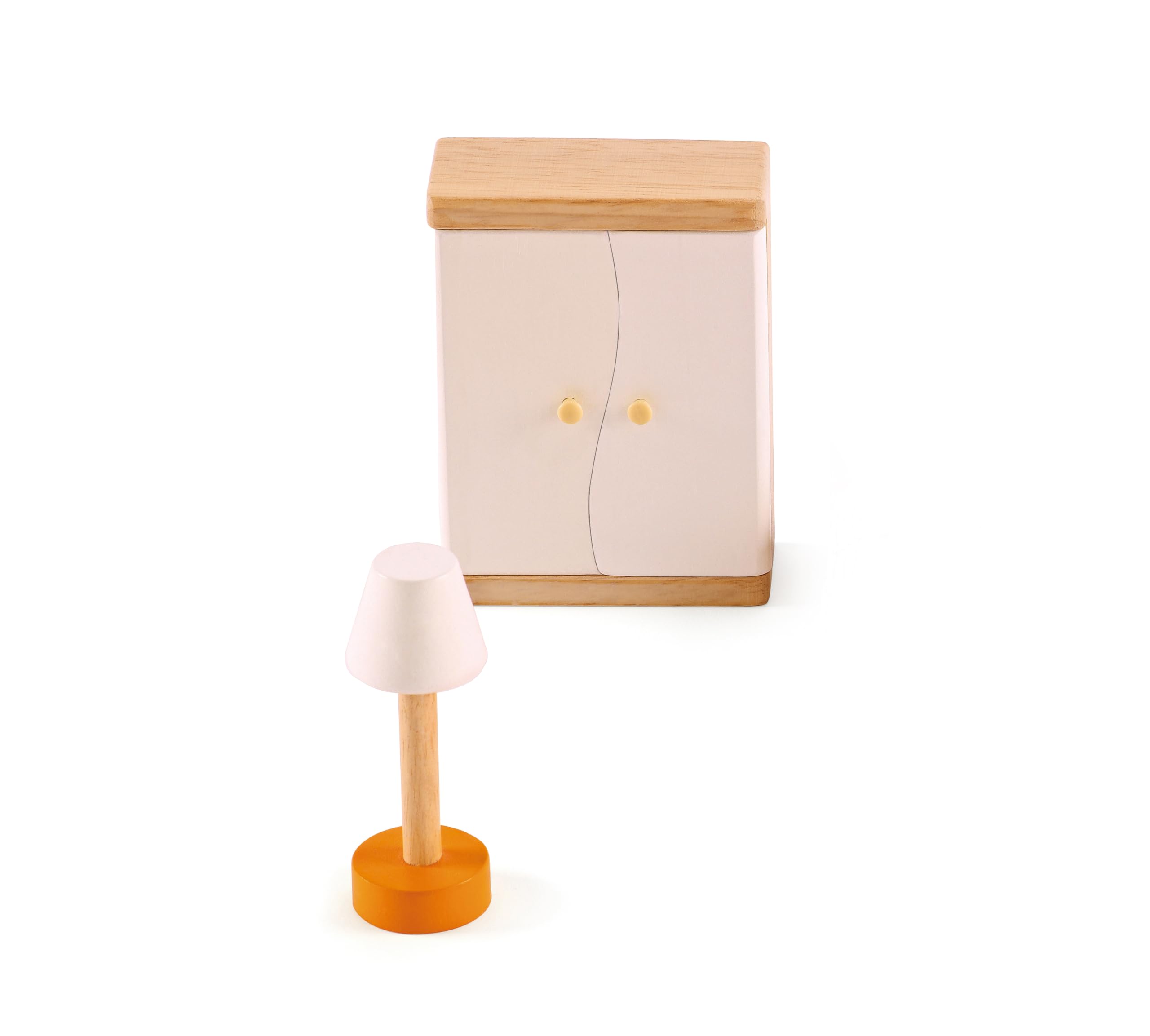 Hape E3450 Master Bedroom Wooden Dolls House Accessory Set for Ages 3+ 8