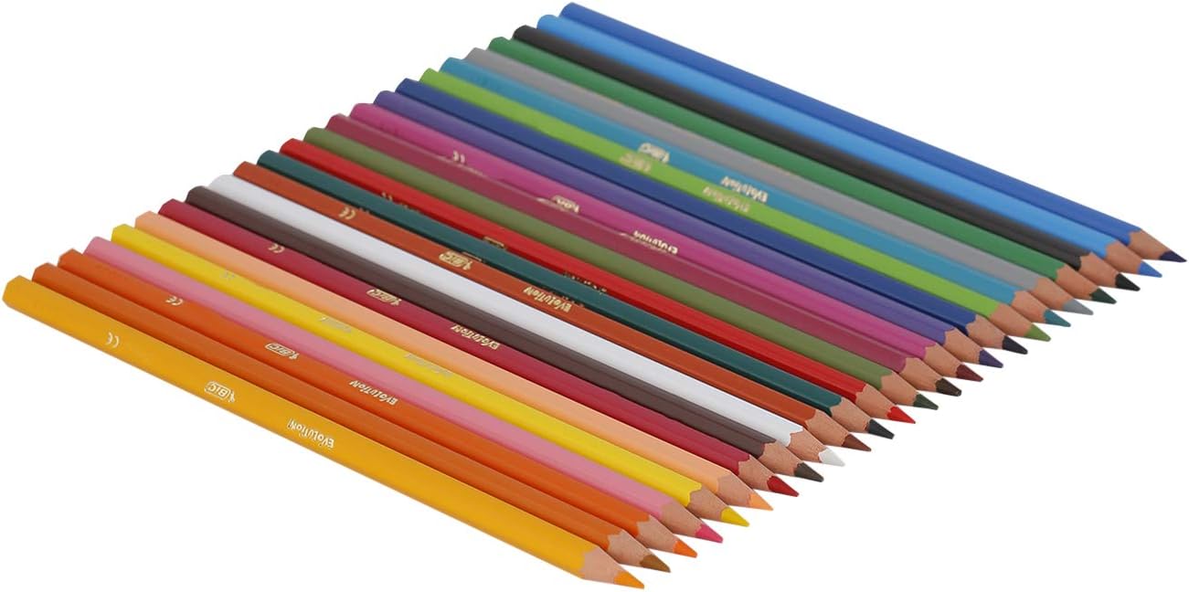 BIC Kids Evolution Ecolutions Coloured Pencils - 24-Pack, Wood-Free Art Supplies for Kids 5+ 4