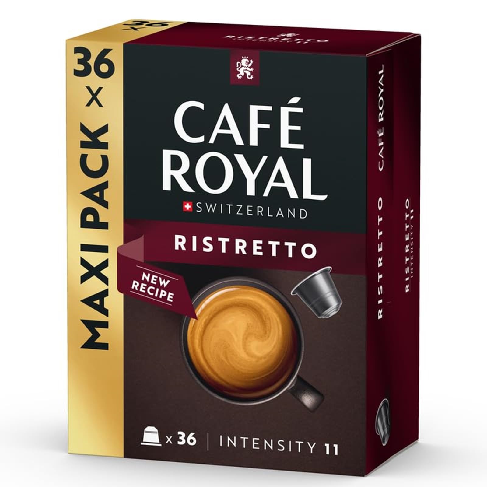 Café Royal - Ristretto Coffee Capsules for Nespresso, 36-Pack, 100% Arabica, Intensity 11