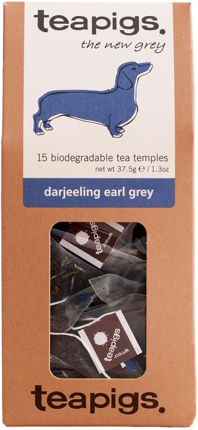 Tea Pigs Darjeeling Earl Grey Whole Leaf Tea Bags - 15 x 37.5g