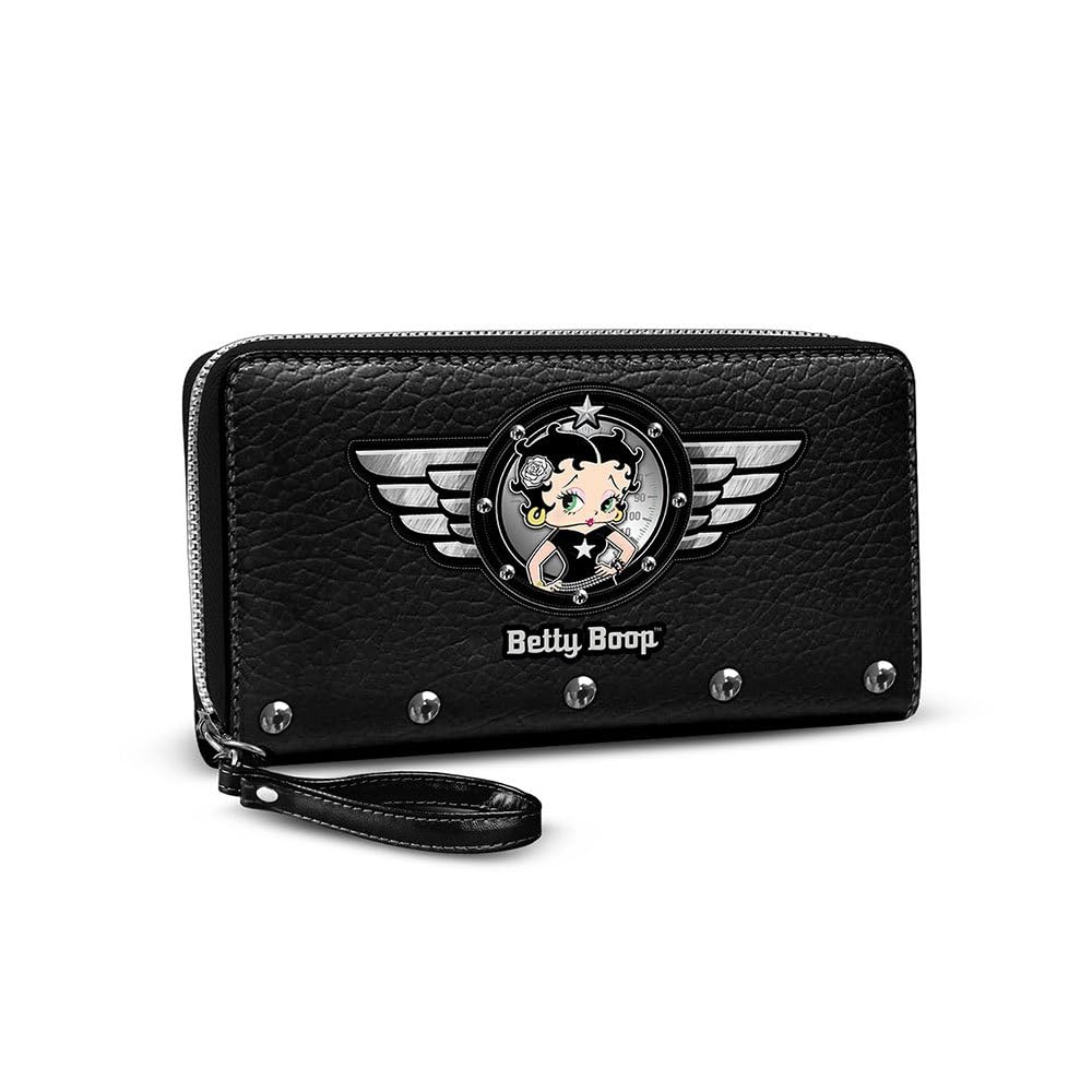 Betty Boop Motor Love Essential Wallet (Black, 19 x 10 cm)