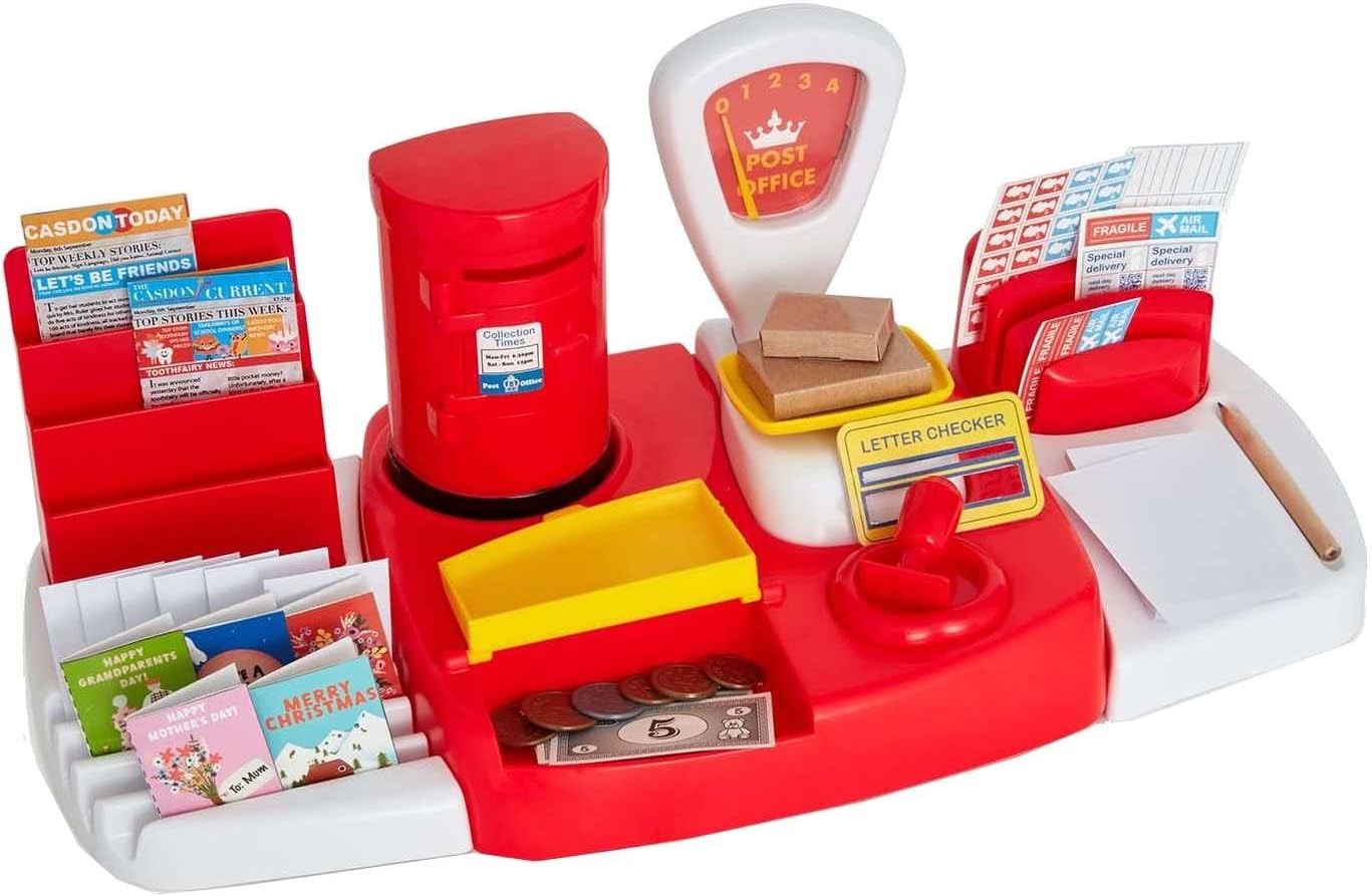 Casdon Post Office Playset - Toy Post Office for Children 3+ with Working Scales & Accessories