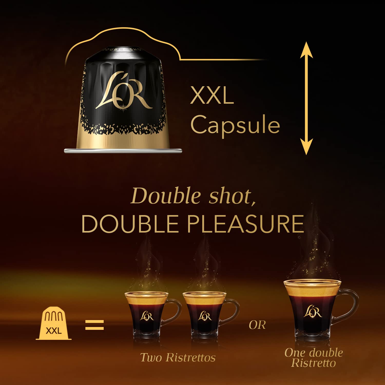 L'OR BARISTA Double Ristretto XXL Aluminium Medium Roast Coffee Capsules (50 Capsules) 3