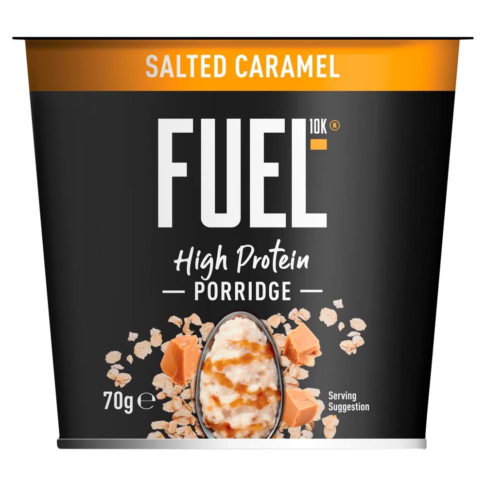 Fuel10k High Protein Salted Caramel Porridge Pot 70g - High-Protein Breakfast On-The-Go