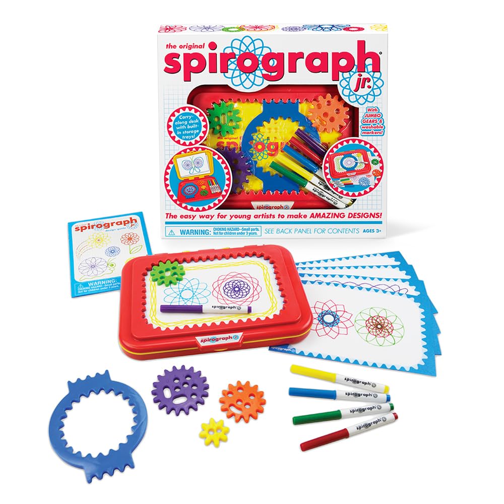 Spirograph Junior Design Set - Jumbo Gears & Washable Markers for Kids 3+ 6