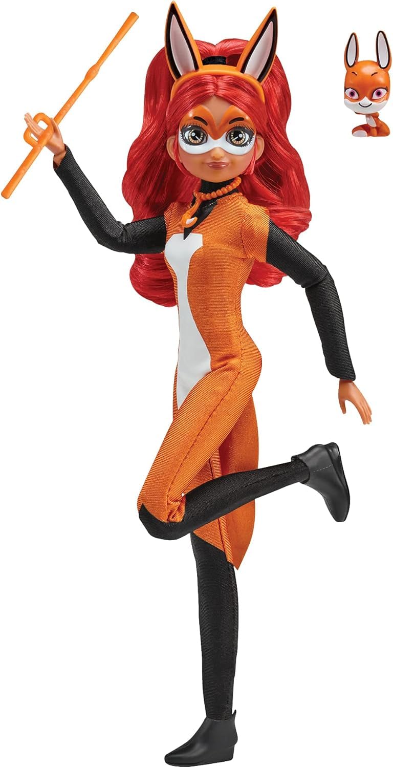 Miraculous Ladybug & Cat Noir 26cm Rena Rouge Fashion Doll - Articulated Alya Figure with Kwami Trixx & Yoyo Weapon