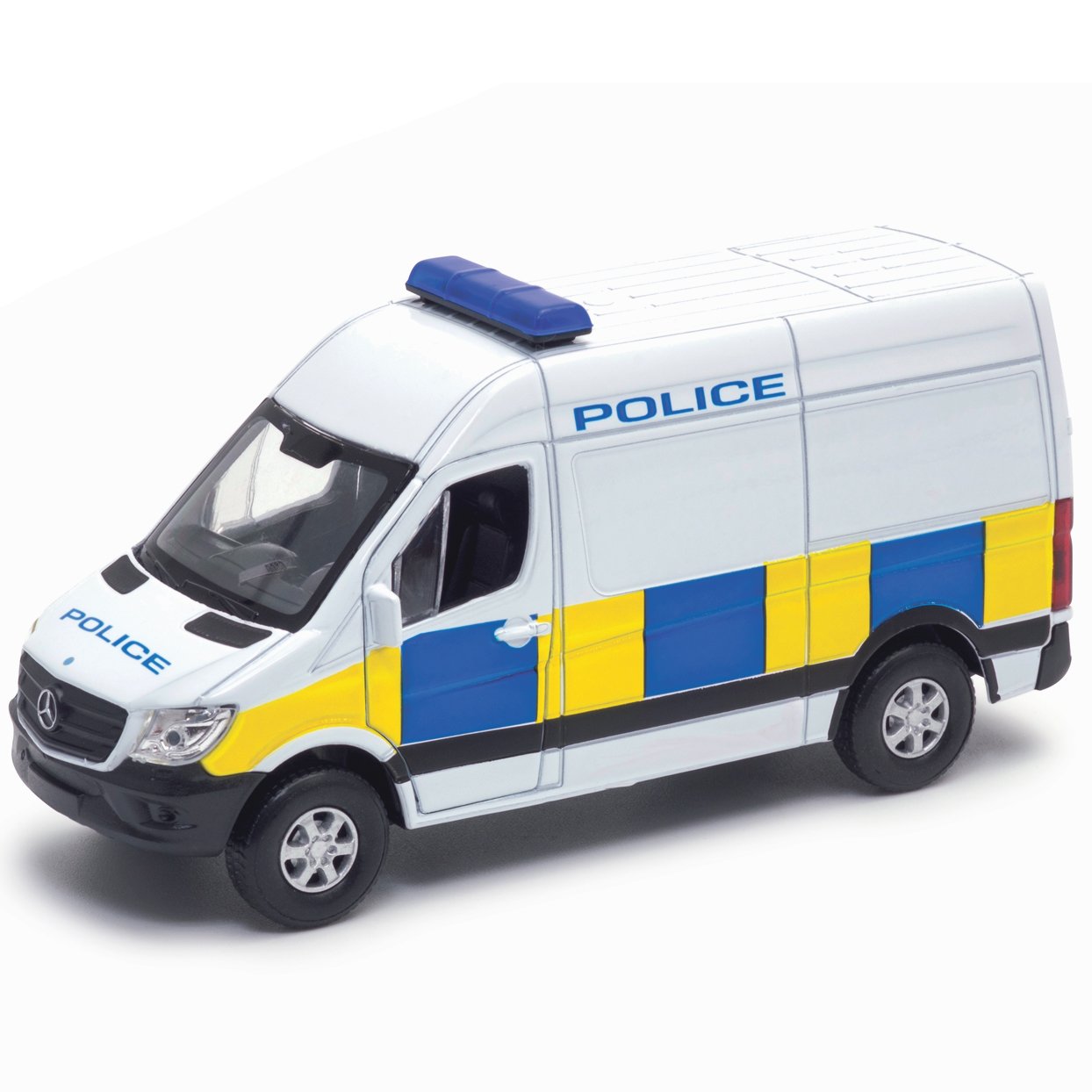 Peterkin Police Mercedes Benz Sprinter Toy Vehicle - Diecast Pull Back Action | 11cm Length 1