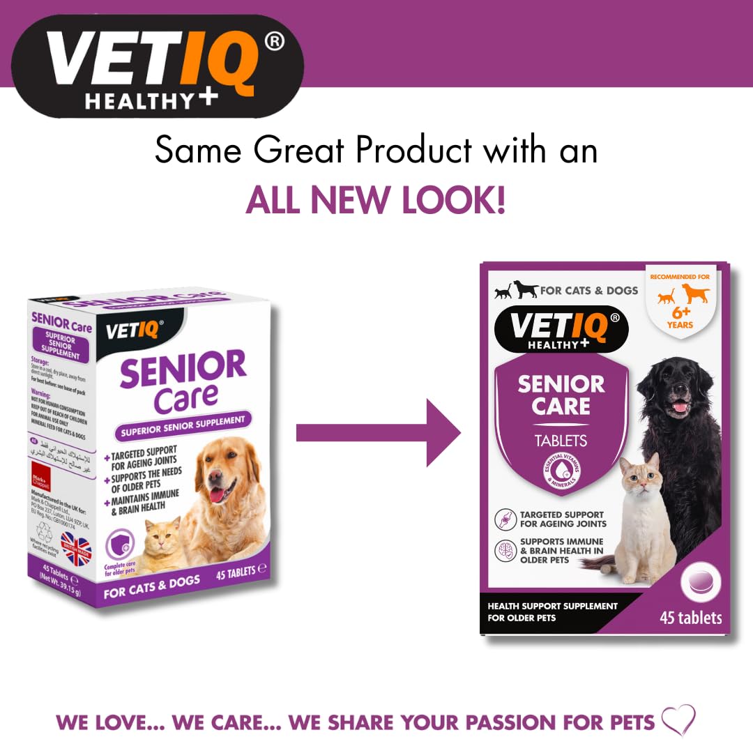 VETIQ Senior Care Supplement - Joint Support & Immune Health | 45 Tablets 6