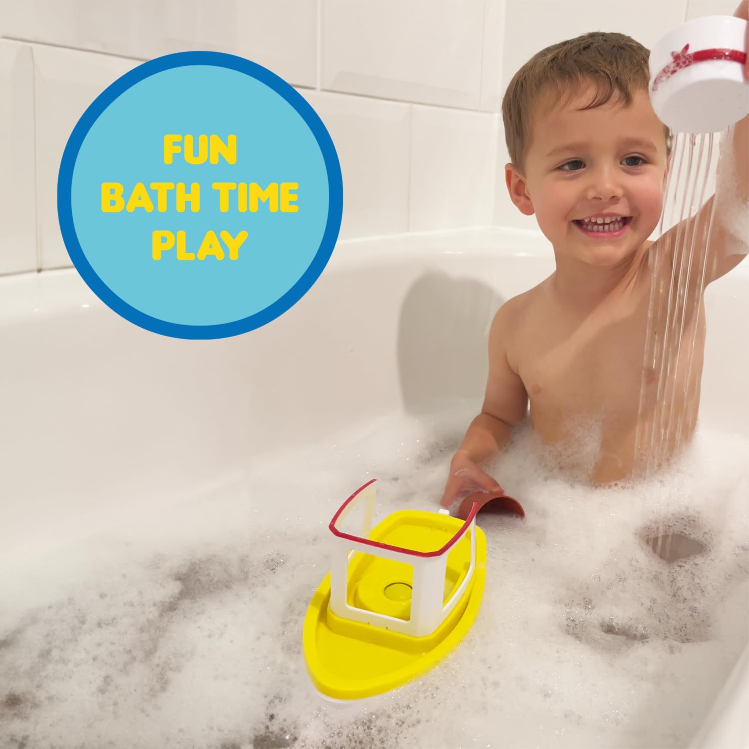 Hey Duggee Lightshow River Boat - Floating Bath Toy with Underwater Lights, Scoop & Pour, 3 Years+ 10