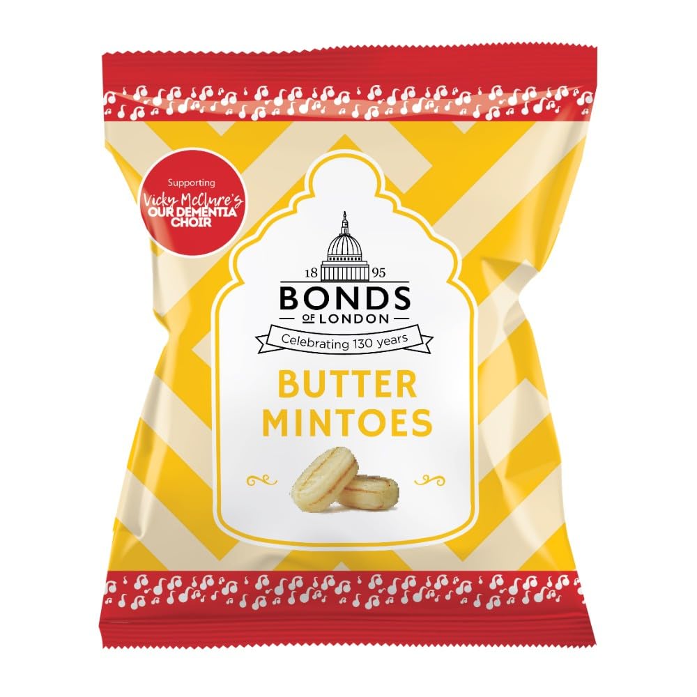 Bonds of London Butter Mintoes, Retro Boiled Sweets, Vegetarian Friendly, 120g (Pack of 12) 5