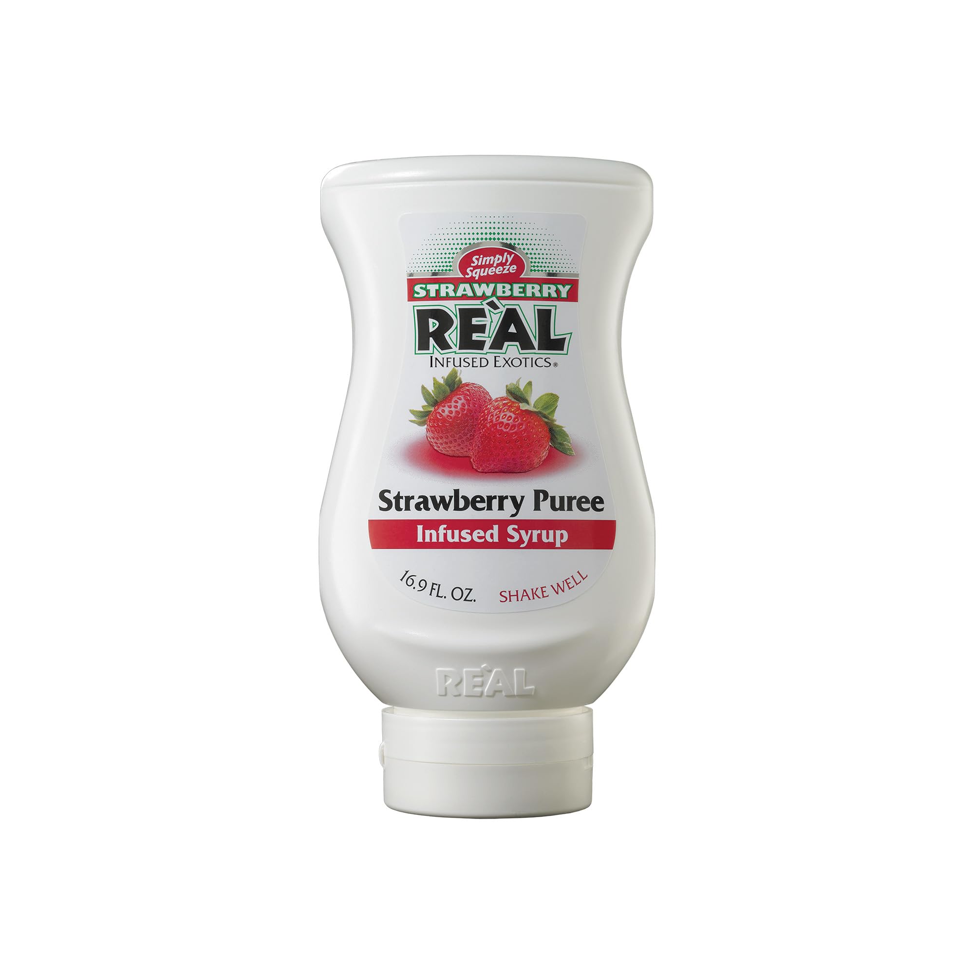 Reàl Infused Exotics Strawberry Fruit Syrup - 40% Real Strawberry Puree | 500ml Squeezy Bottle 1