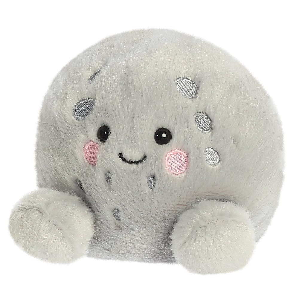 Celene Moon Palm Pals Soft Toy - Grey Plush, 13cm, Eco-Friendly, Suitable from Birth