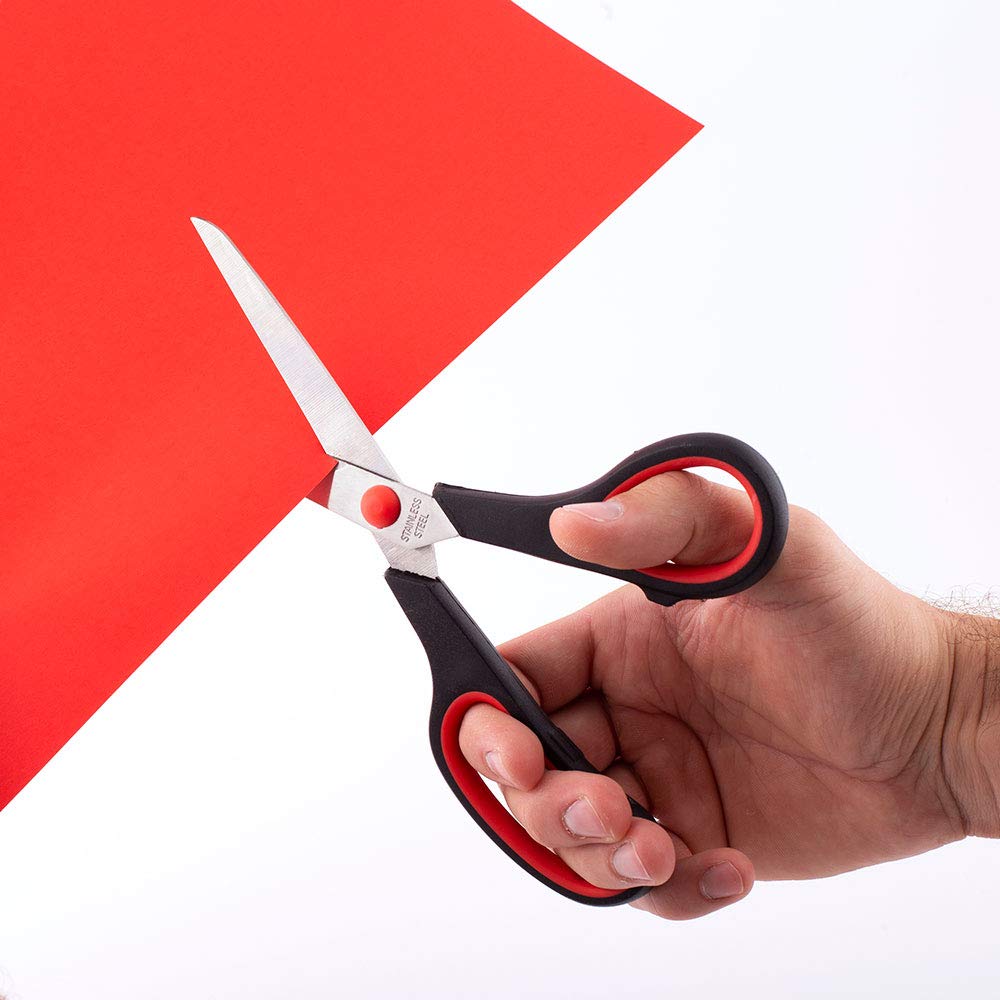 D.RECT SG-210 Office Scissors - 21cm Stainless Steel Blade | Heavy Duty Multi-Use | Black 3