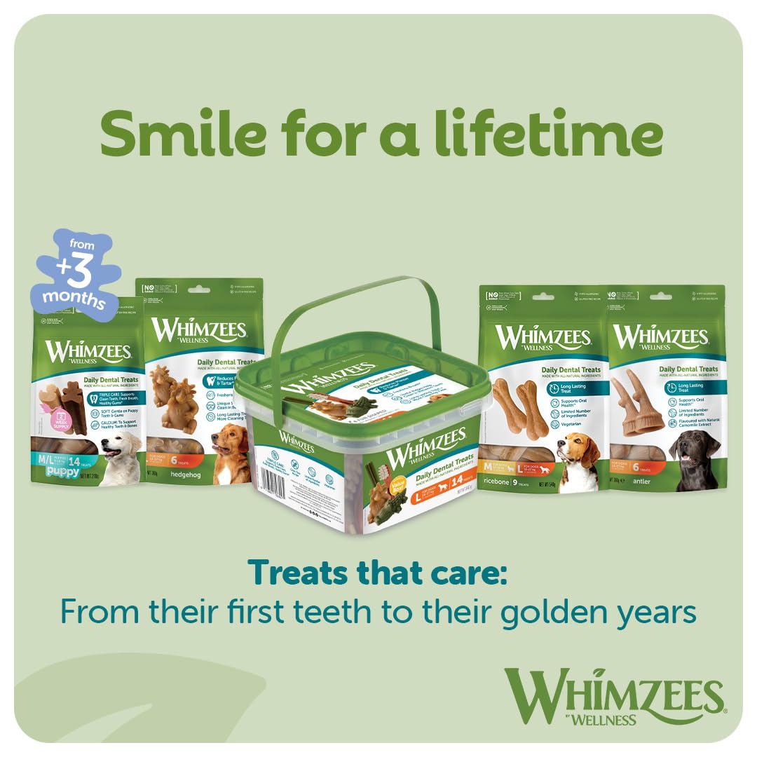 WHIMZEES Dental Sticks - XL Size, Variety Box, 14 Count | Triple Care Oral Health | Grain-Free 7
