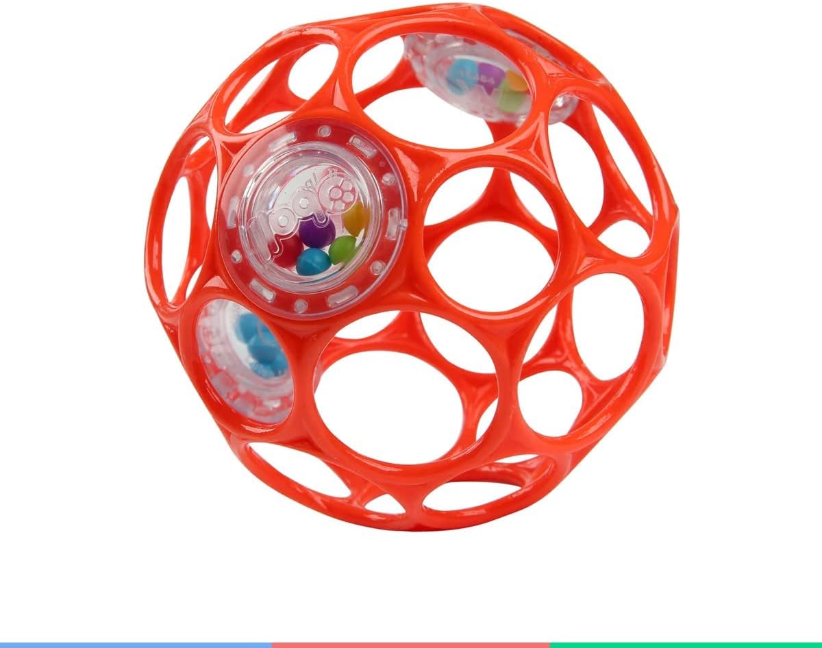 Bright Starts Oball Easy-Grasp Rattle - BPA-Free Infant Toy for Newborns 6