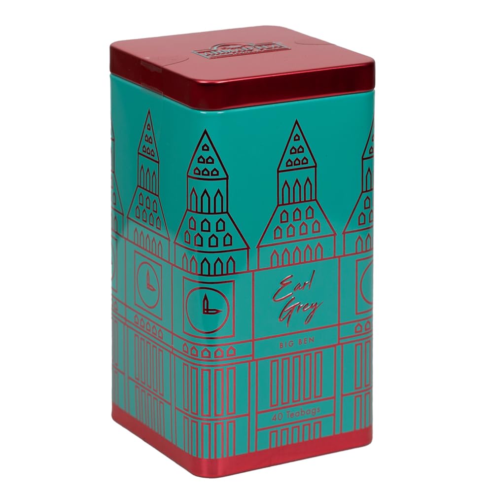 Ahmad Tea Contemporary London Caddy - Earl Grey Black Tea with Bergamot (40 Bags)