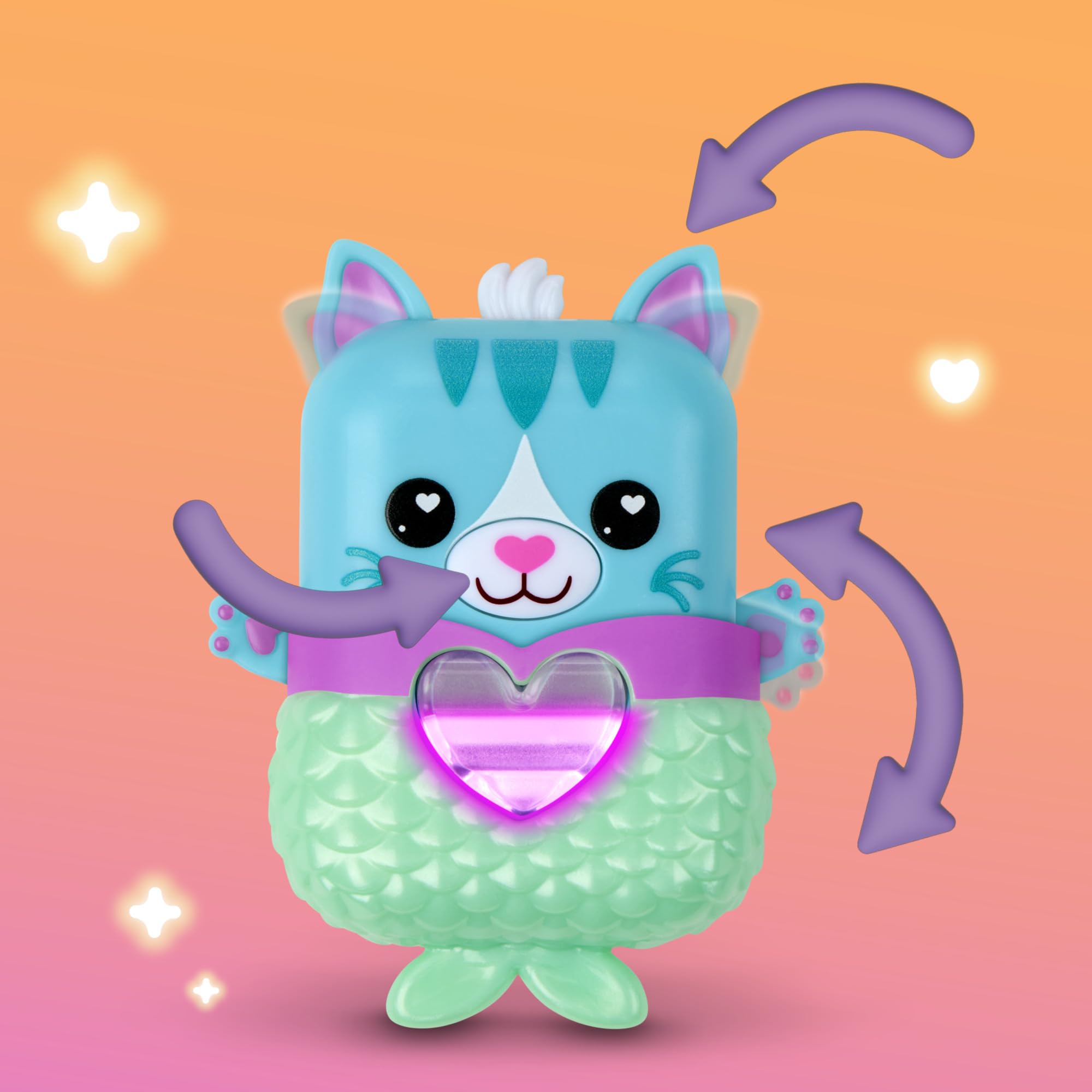 Nano-mals Pawtricia the Blue Kitty with Mermaid Outfit - Electronic Fidget Pet 3