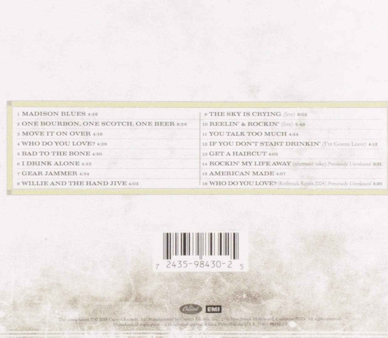 George Thorogood And The Destroyers - 30 Years of Rock: The Greatest Hits [Audio CD]