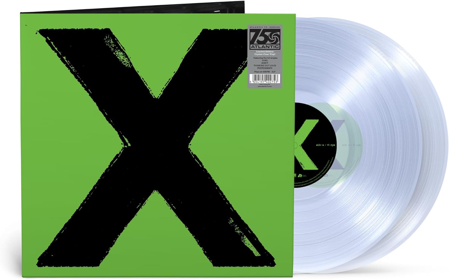 Ed Sheeran - X (Atlantic 75th Anniversary Limited Clear 2LP Vinyl)