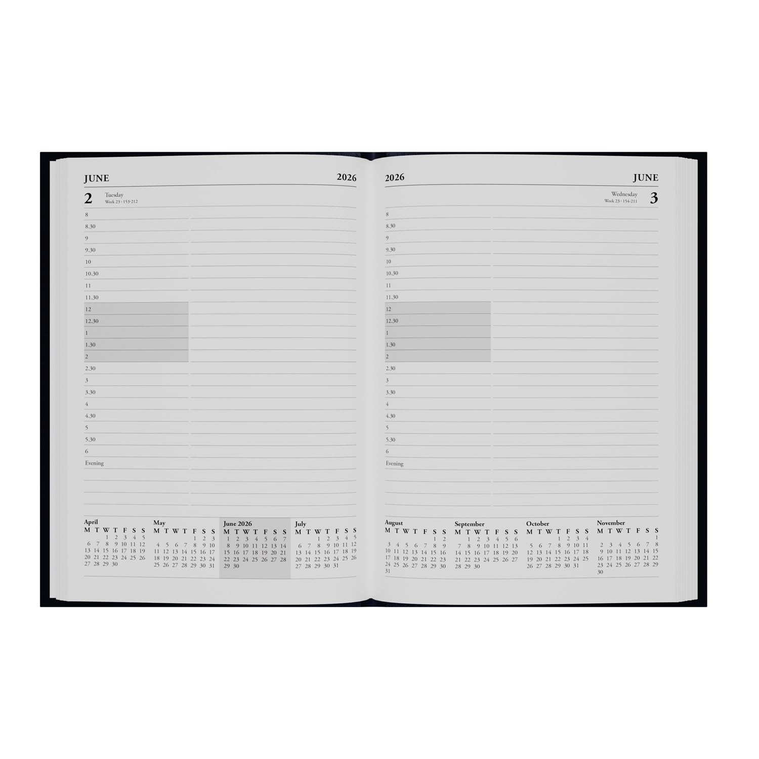 Collins Essential 2026 12 Month Appointment Book Planner | A5 Day-to-Page | Black 2