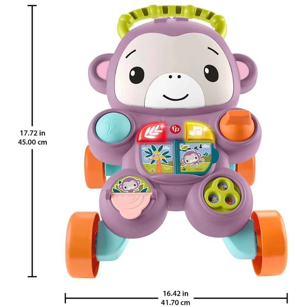 Fisher-Price Learn With Me Purple Monkey Walker Toy | 7 Activities | Ages 6 Months+ 3