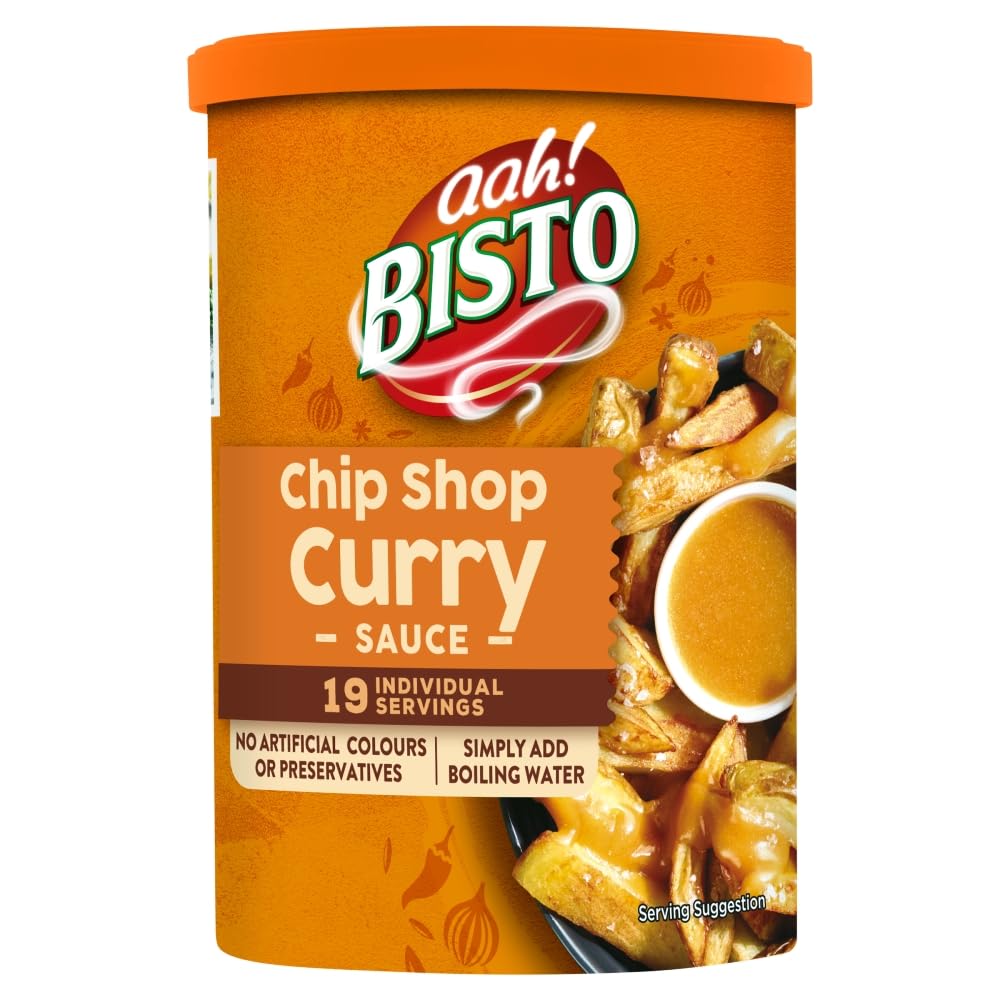 Bisto Quick & Easy Chip Shop Curry Sauce Mix - 170 g Drum | Vegetarian Friendly