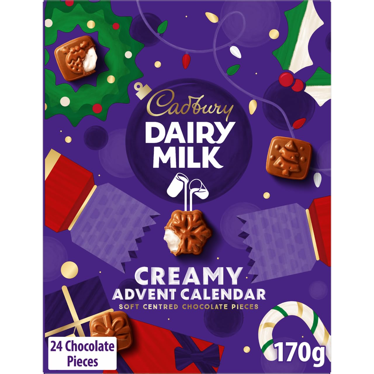 Cadbury Dairy Milk Advent Calendar - Soft Centred Chocolate Pieces 170g