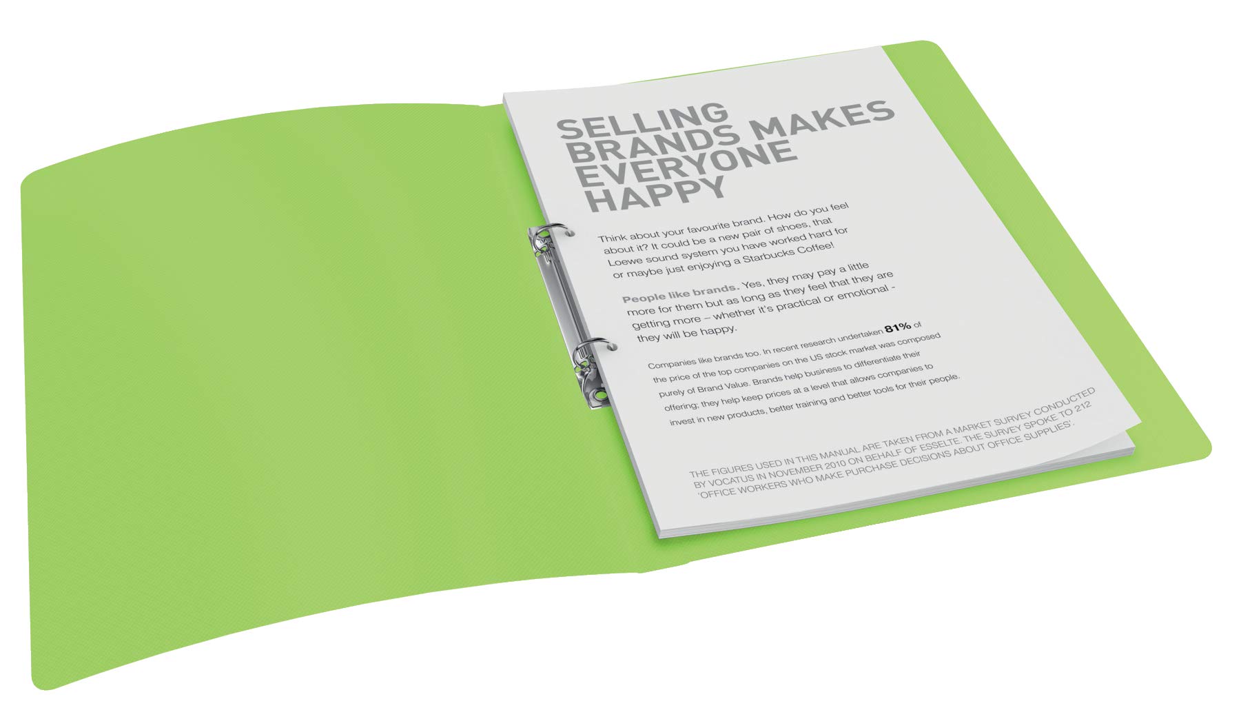 Rexel Choices A4 O-Ring Binder - Green, 16mm 2-Ring, 100 Sheet Capacity | Lightweight Polypropylene