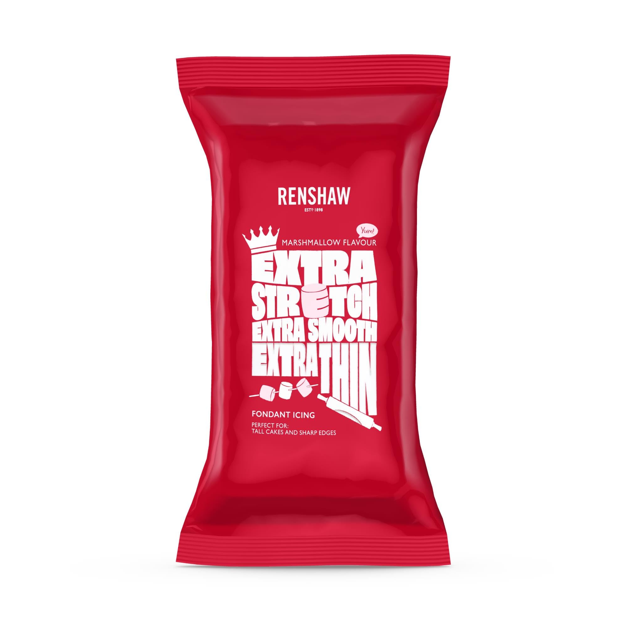 Renshaw - Extra Stretch Marshmallow Flavoured Ready to Roll Fondant Icing, 1 kg