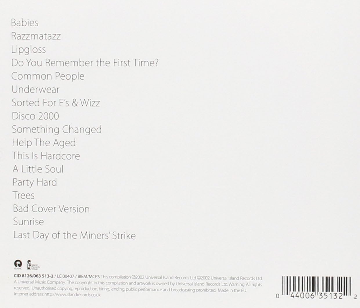 Pulp - Hits Audio CD