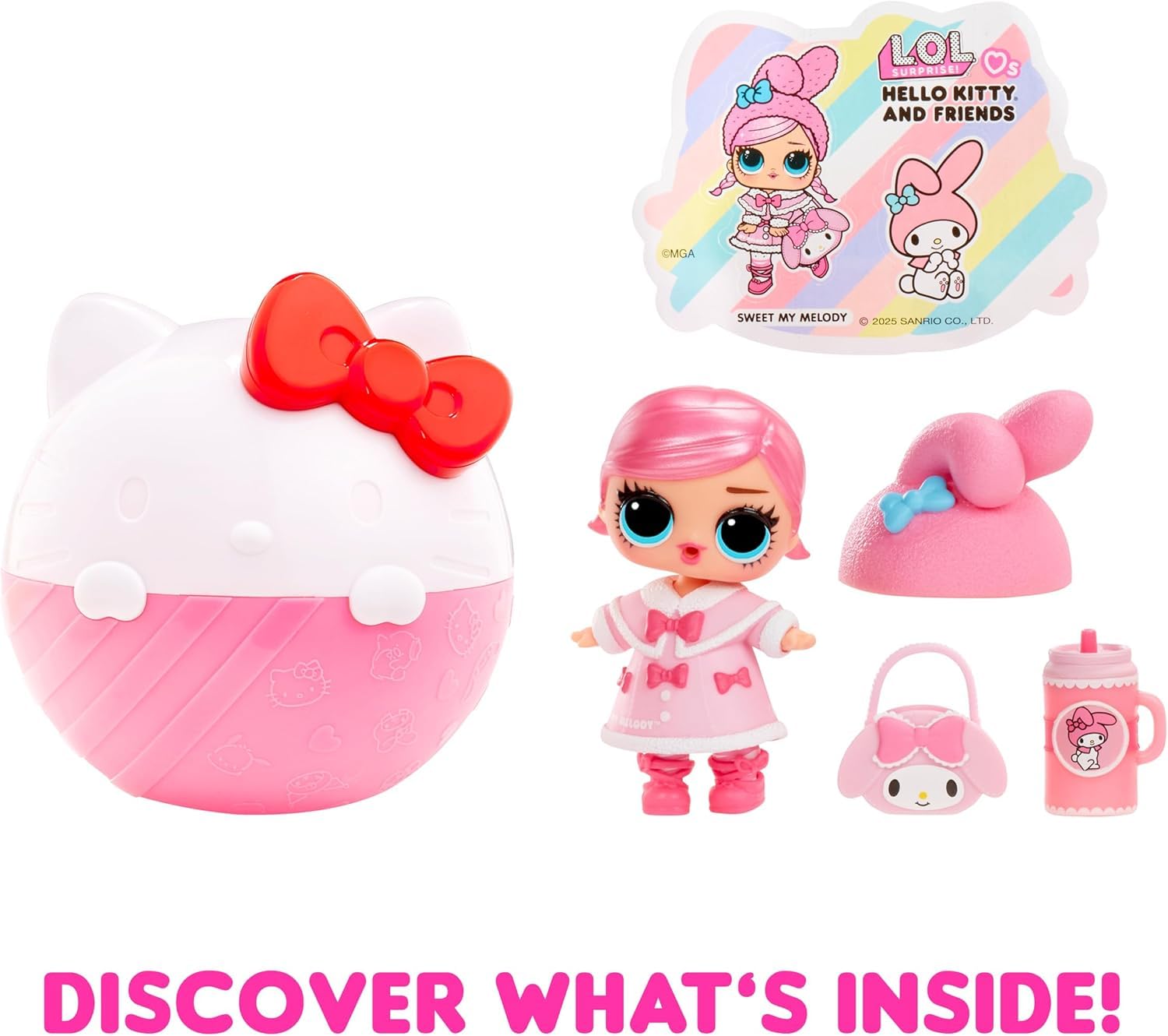 L.O.L. Surprise! Loves Hello Kitty and Friends Tots - 1 Doll with Fashions & Accessories, 8-Piece Playset 5