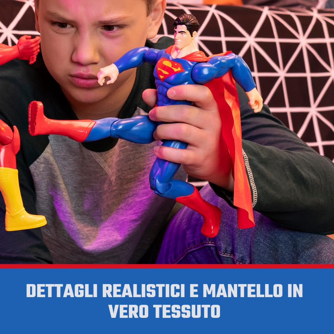 DC Comics 12-Inch SUPERMAN Action Figure - 11 Points of Articulation, Cloth Cape, Ages 3+ 4