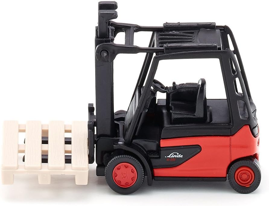 Siku 1311 Linde Forklift Truck - Movable Fork & Mast, Metal/Plastic, Red/Black 6