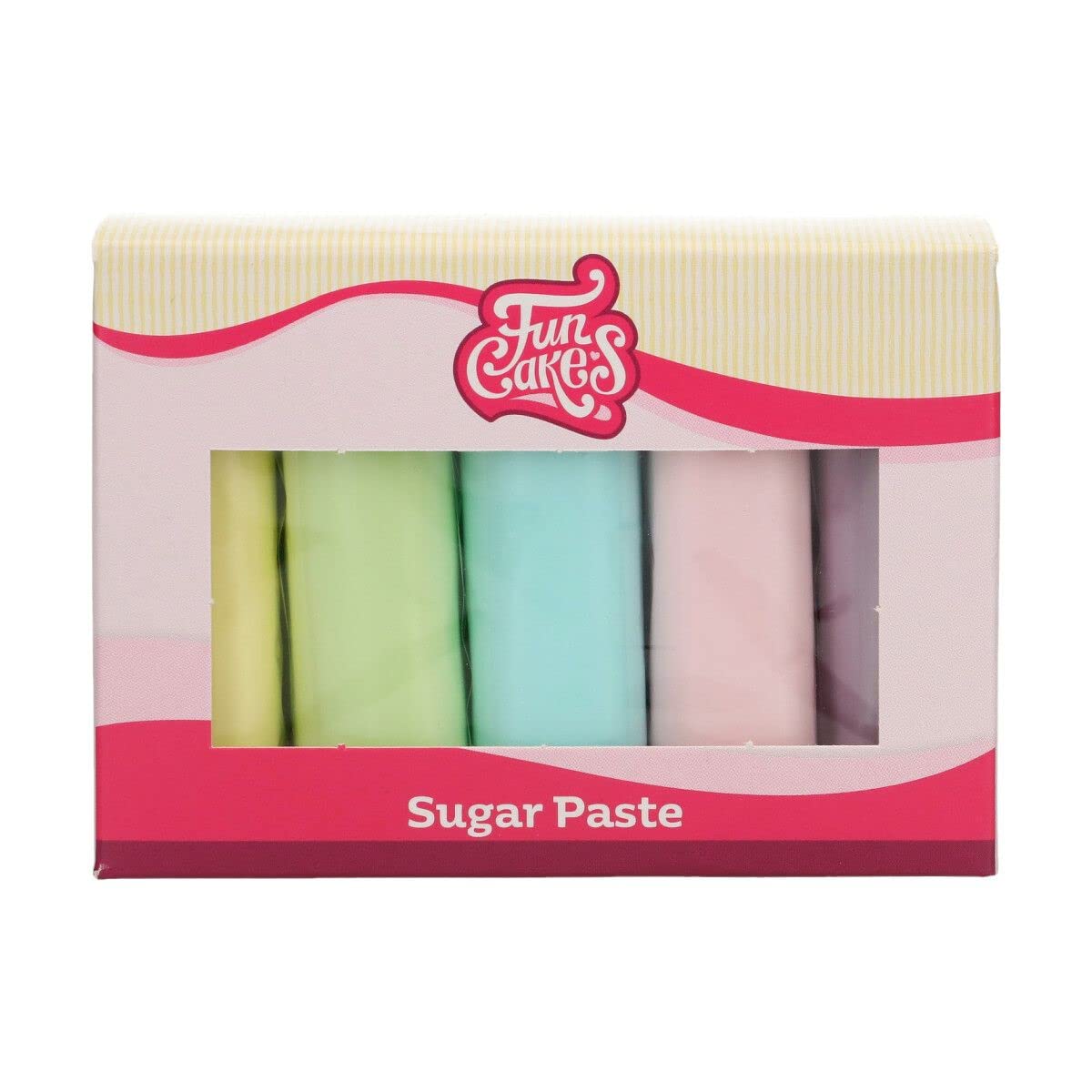 FunCakes Fondant Multipack Pastel Colors - 5 x 100g Vanilla Rolled Sugar Paste