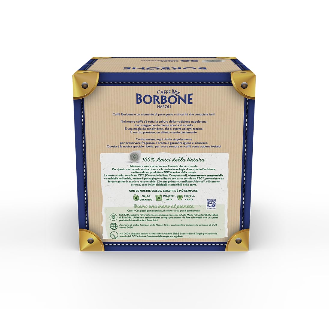 Caffè Borbone Red Blend Compostable Coffee Pods - 50 Pack - ESE 44mm Compatible 4