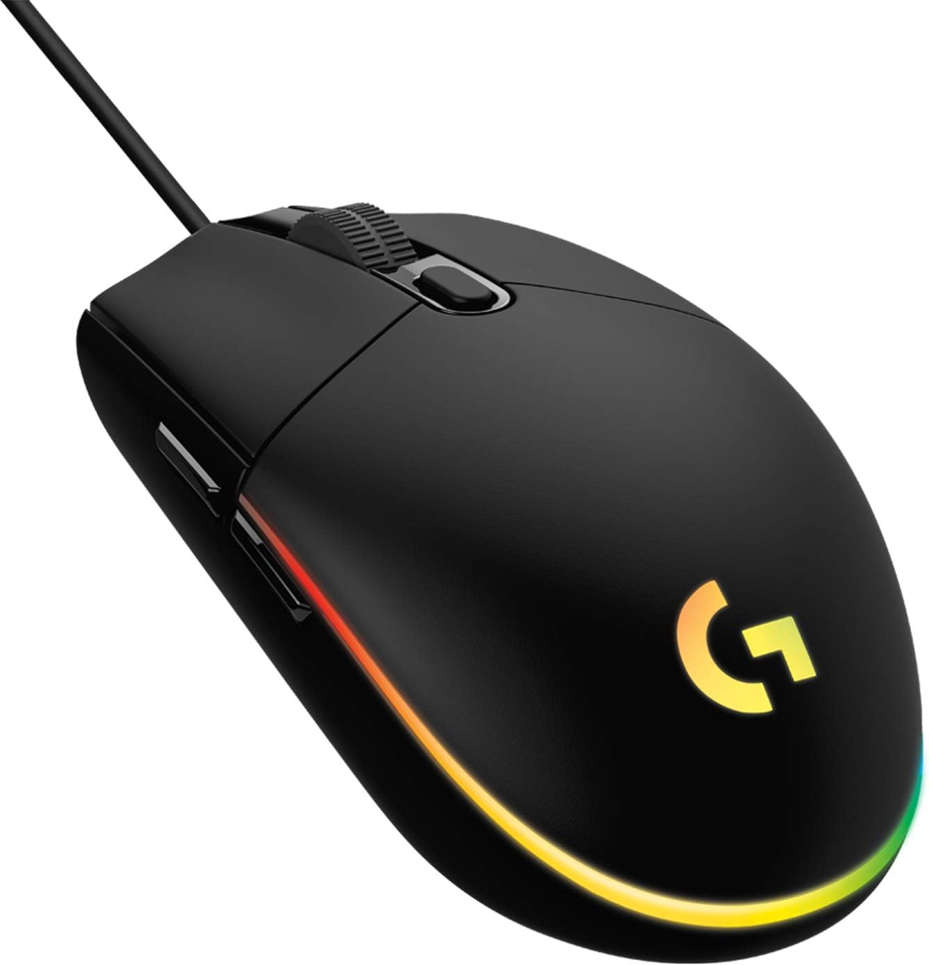 Logitech G203 LIGHTSYNC Gaming Mouse - 8K DPI, 6 Programmable Buttons, RGB Lighting, Lightweight Design - Black