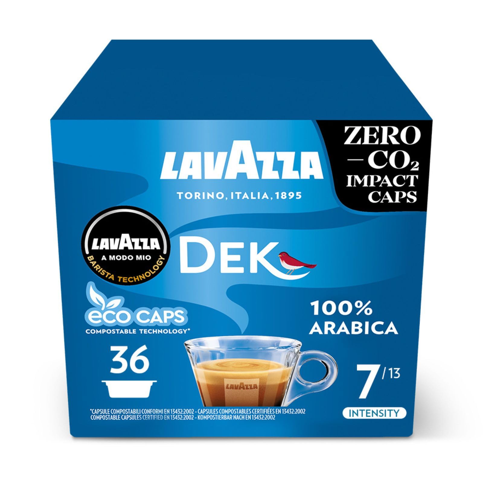 Lavazza A Modo Mio Dek Cremoso Coffee Capsules, Decaffeinated 100% Arabica Blend, 36 Pods 5