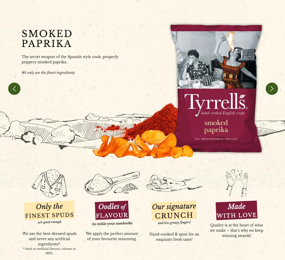 Tyrrells Smoked Paprika Sharing Crisps (150g) 3