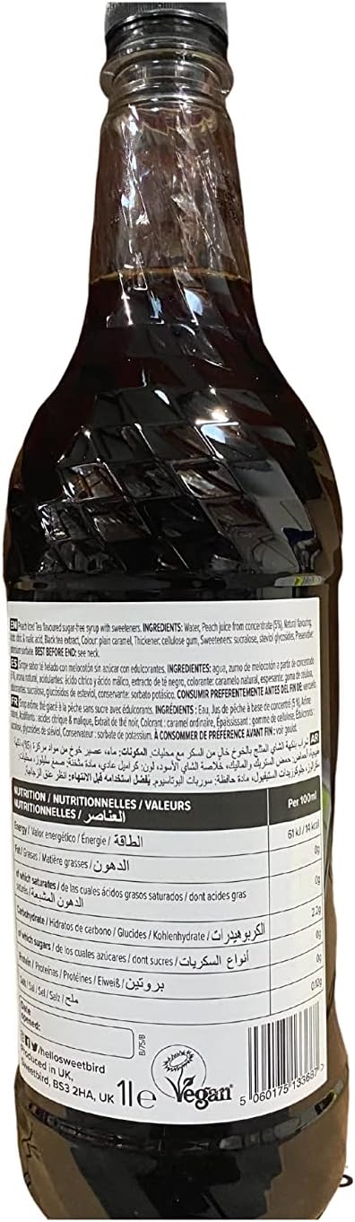 Sweetbird - Sugar-Free Peach Iced Tea Syrup (1 Litre)